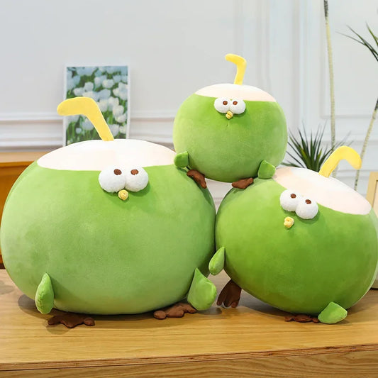 Hot 30-60cm Fun Coconut Chicken Animal Plush Doll Pillow Cute Big Eyes Big Chicken Leg Round Chicken Soft Plush Toy Home Decor