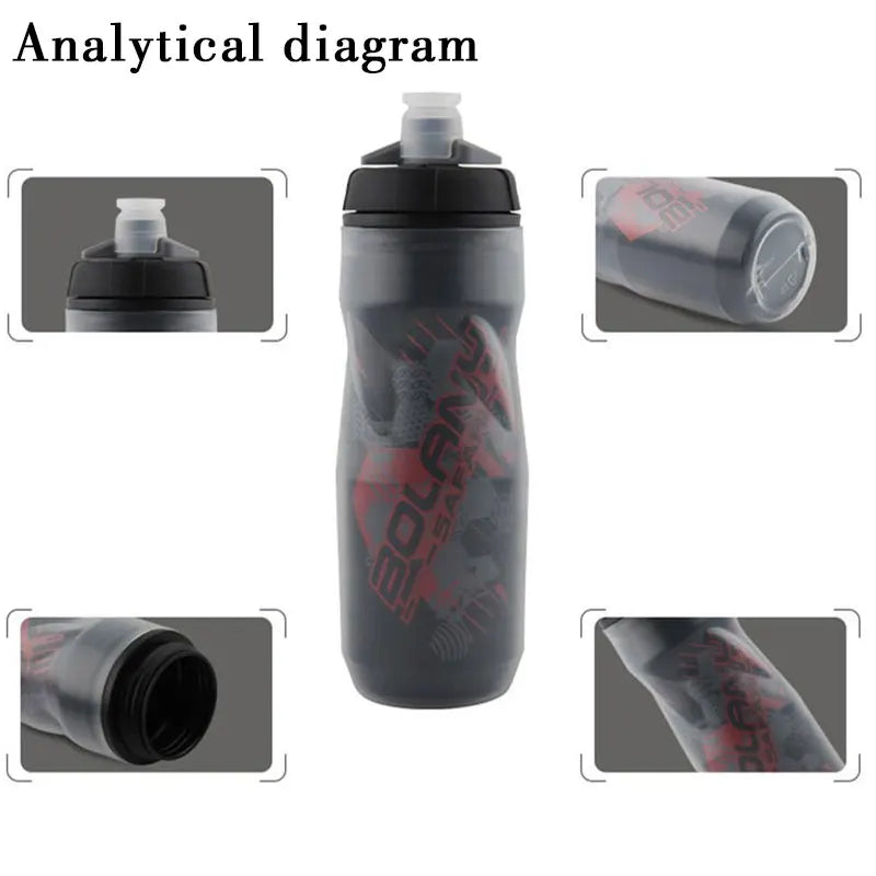 Bolany 600ml Mountain Cycling Water Bottle PP5 Double-Layer Insulated Leak-Proof Outdoor Sports Cup