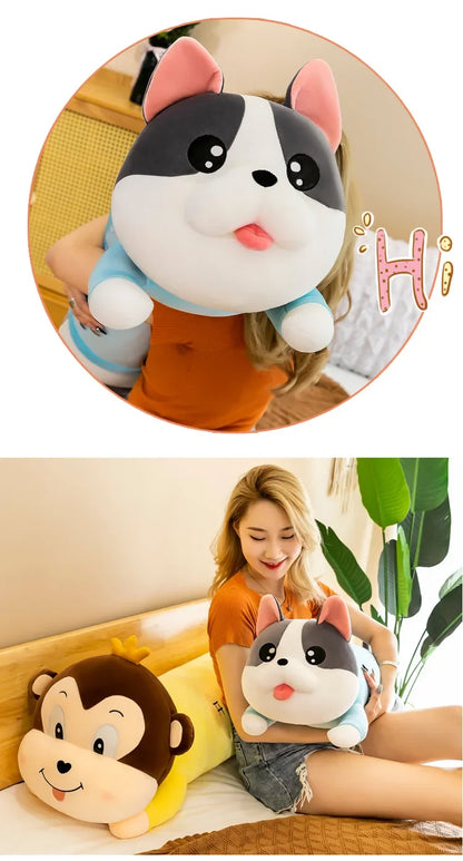 New70-130cm Monkey Doll Husky Plush Toy Frog Pillow Duck Doll Cute Plush Toys for Children Gifts