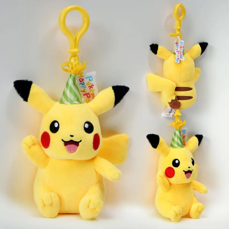 Pokemon Pikachu Mew Squirtle Charmander Kawaii Plush Toy Pendant School Bag Backpack Pendant Key Ring Small Doll Birthday Gift