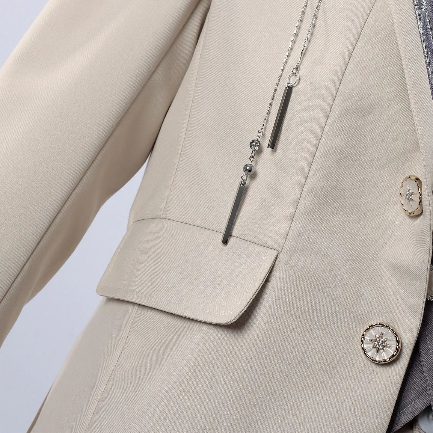 Love and Deepspace Xavier Cosplay Costume Wig Birthday Outfit Uniform Suit Brooch Halloween Party for Women Men Carnival Props