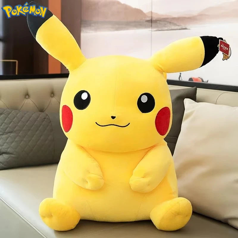 30/40/50/60CM Pokemon Smiling Pikachu Plushies Cartoon Anime Stuffed Kawaii Ornament Comfortable Soft Doll Children Toy Gift