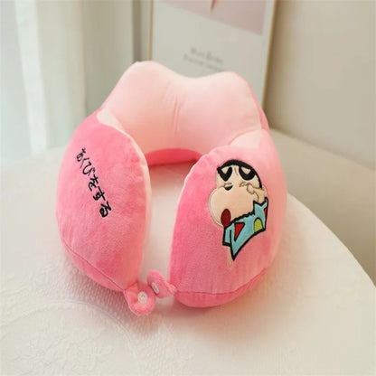 Crayon Shin Chan Plush U-shaped Pillow Kawaii Soft And Comfortable Portable Pillow Anime Cartoon Plush Neck Pillow Gifts