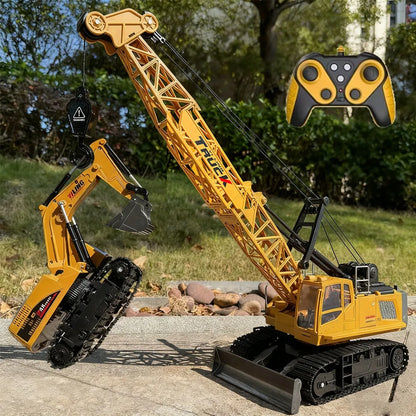 RC Excavator Bulldozer Truck Toy for Boys 2.4G Remote Control Dumper Engineering Vehicle Tractor Crawler Birthday Gift
