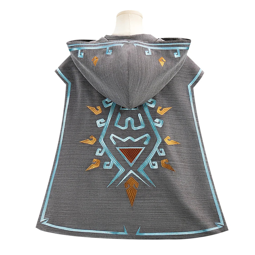 IN STOCK Linkk Cloak Cosplay Game Cosplay Costume【S-3XL】DokiDoki-R Cloak Linkk Cosplay Plus Size Grey Cape Halloween Cloak