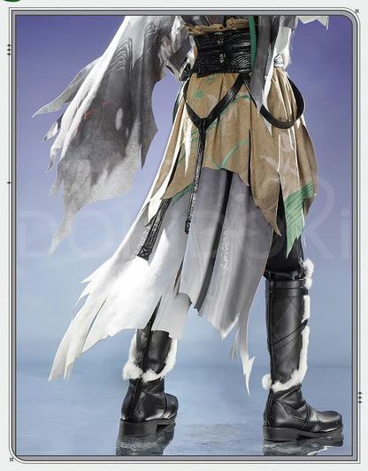 Qiuyuan Cosplay Costume Game Wuthering Waves DokiDoki-SR Men White Suits Wuthering Waves Qiuyuan Wig Cosplay Accessories