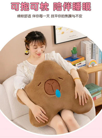 New Kawaii 55-70cm Cartoon Bedroom Pentagram Children's Pillow Backrest Cute Plush Toy Boy Girl Gift