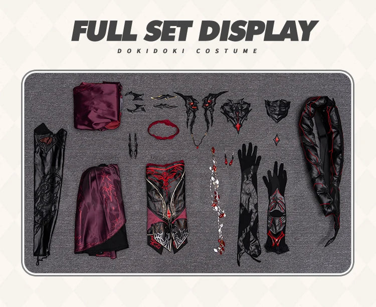 IN STOCK Abyss Lord MC Hunter Game Love and Deepspace【XS-3XL】DokiDoki-N Red Dress Qinche Sylus Cosplay Plus Size