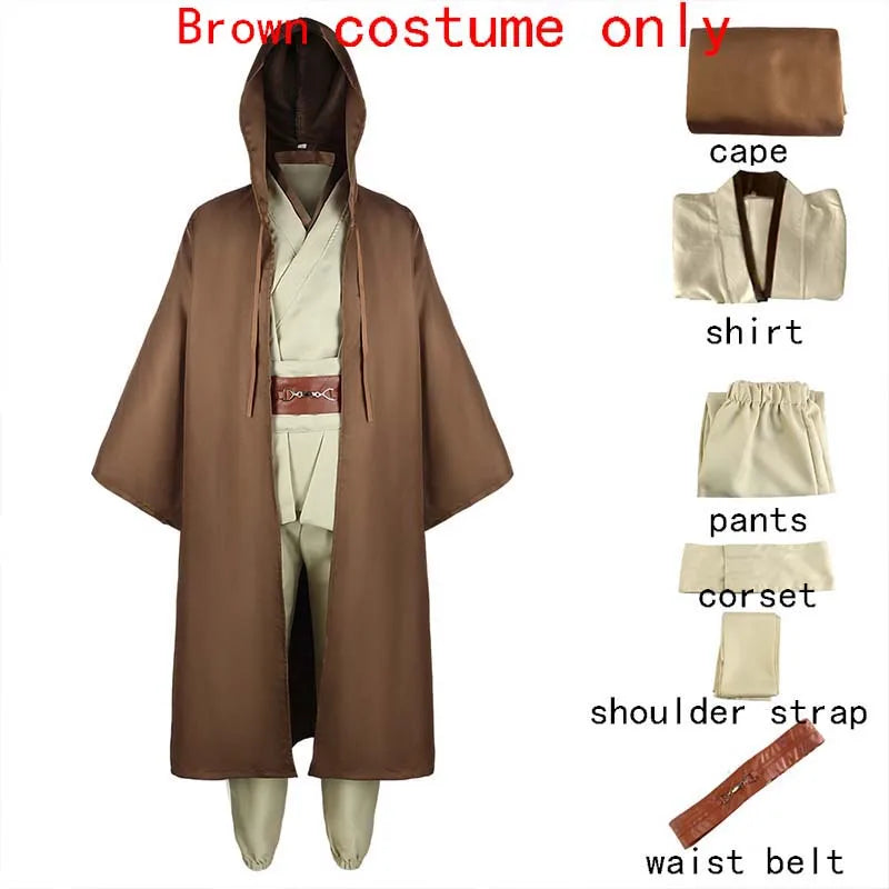 HOMCHEE TRENDS Obi Wan Kenobi Adult Men Nylon Elastane Cosplay Set