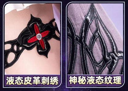 Honkai Star Rail Evernight March 7th Cosplay Costume Dress Headwear Mysterious Foreign Guest Halloween Party for Women iCoser
