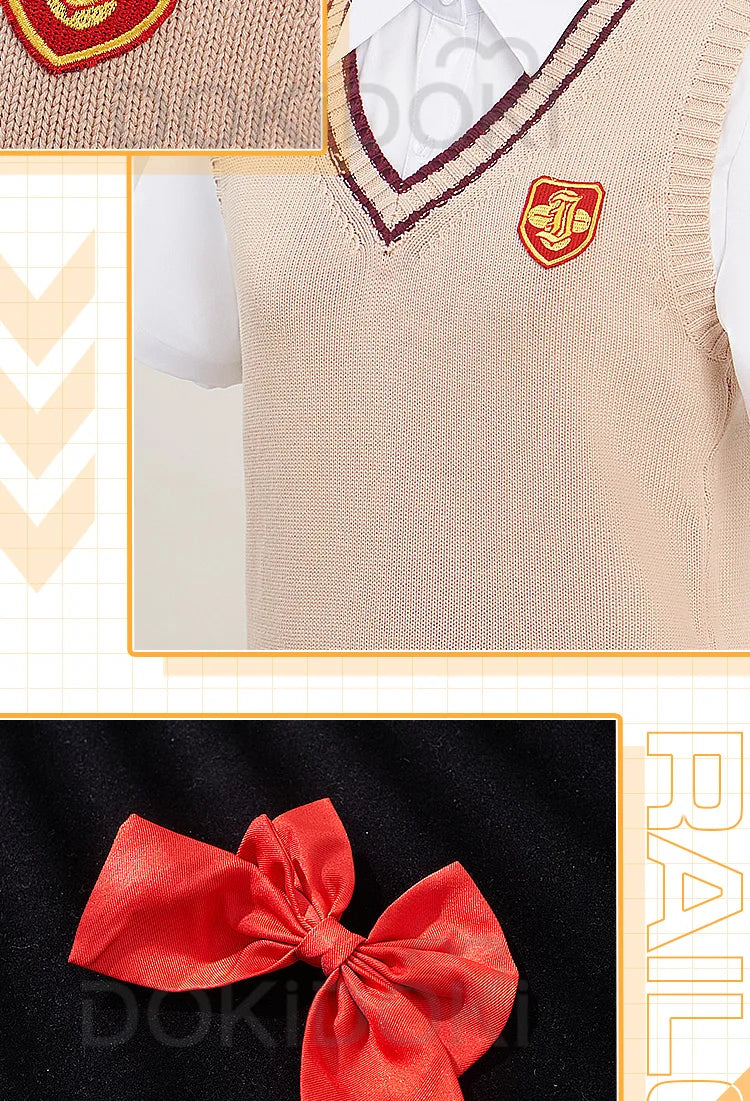 Misaka Mikoto/ Shirai Kuroko Cosplay Anime Toaru Kagaku no Railgun DokiDoki-R Cosplay Costume Tokiwadai Middle School Uniform