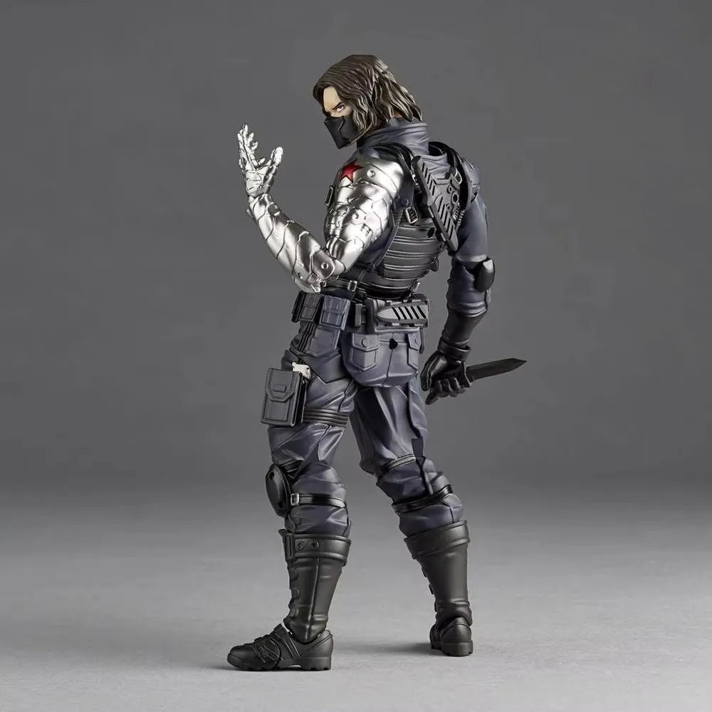 Kaiyodo Winter Soldier Revoltech AMAZING YAMAGUCHI Bucky Barnes Captain America Anime Action Figures toy birthday TOYS gifts