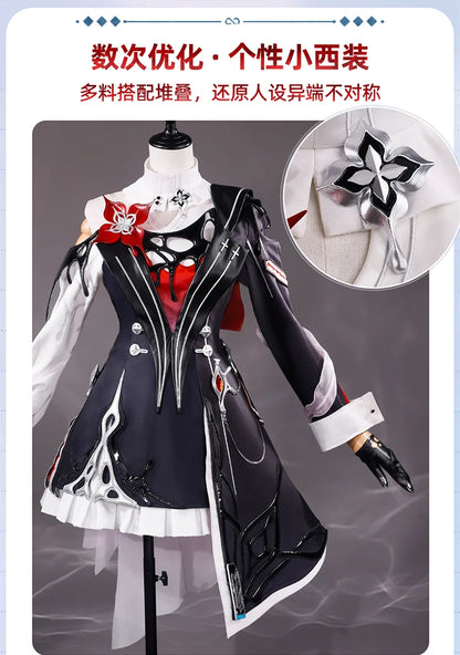 Honkai Star Rail Evernight March 7th Cosplay Costume Dress Earrings Headwear Mysterious Foreign Guest Halloween Party for Women