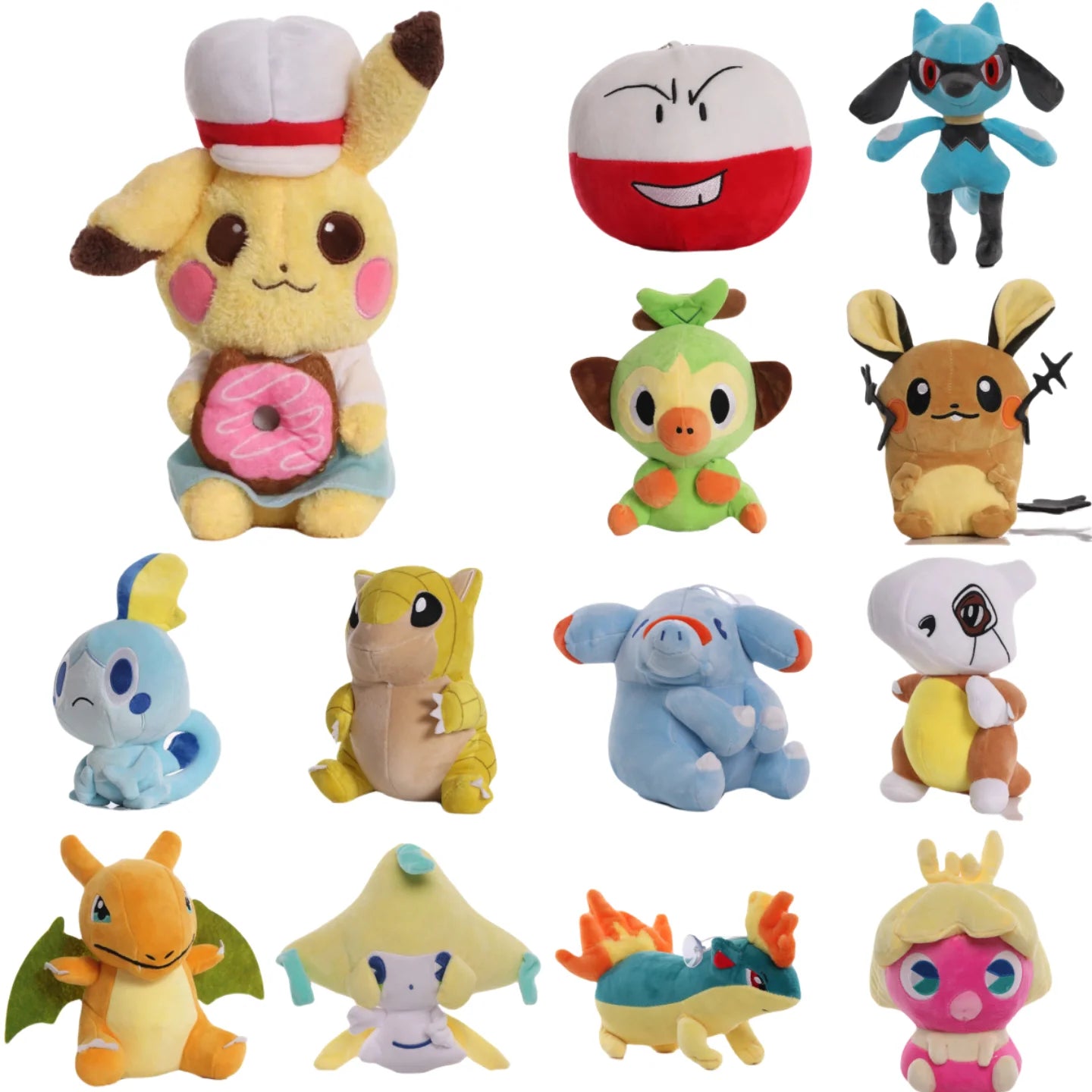 Pokemon Pikachu Charizard Plush Toys Kawaii Japan Anime Grookey Sandshrew Plush Doll Jirachi Cubone Kids Xmas Birthday Gift