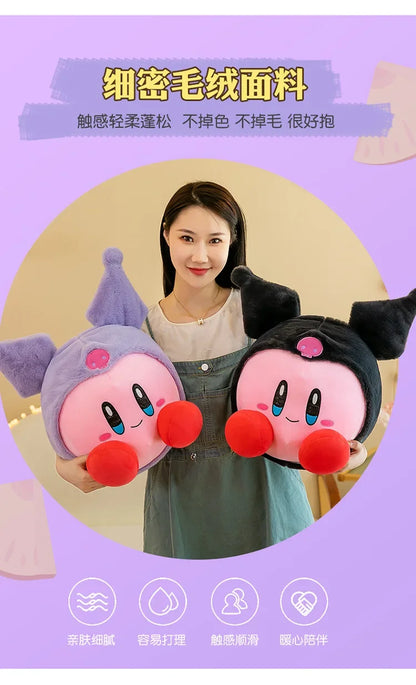 60cm Big Size Kirby Cosplay Sanrio Kuromianime Plush Stuffed Doll Room Plushies Pillow Cute Ornaments Children's Holiday Gifts