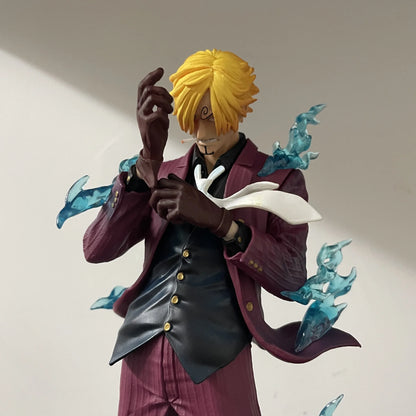 25cm One Piece Figure Sanji Anime Figures Pop Smoking Sanji Figurine Devil Foot Statue Pvc Collection Kids Toys Birthday Gifts