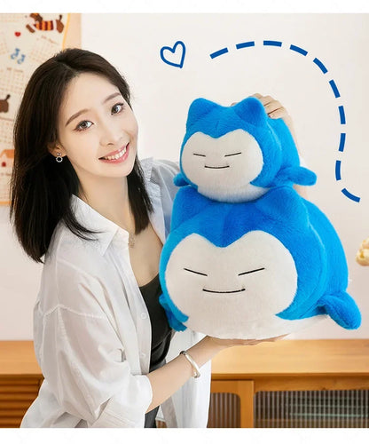 30-65cm Pokemo Snorlax Plush Toy Pillow Cute  Anime Cartoon Snorlax Doll Huge Cushion Sleep Pillow for Kids Birthday Xmas Gift