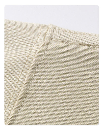 ZODF New Men Summer Boxy 275gsm Cotton T-Shirts Retro Unisex Oversized Short Version Basic T Shirt Brand Tees HY1070