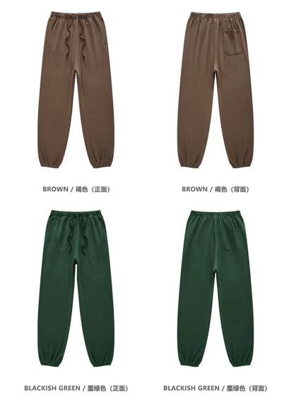 ZODF New Men Heavy Weight 440gsm Solid Sweatpants Unisex Loose Basic Casual Comfortable Sport Pants Joggers Streetwears HY0628