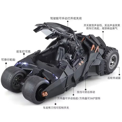 1:18 Batmobile Tumbler Alloy Metal Car Diecast Toy Vehicle Car Model Sound & Light Slide Spray Truck Toys For Kids  Gift Birthda