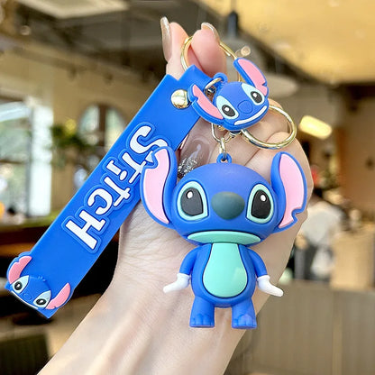 Disney Stitch Keychain Cartoon Cute Lilo & Stitch Keyrings,Durable Anime Keychains for Women Men Kids,Multi-Color Gift Ornaments