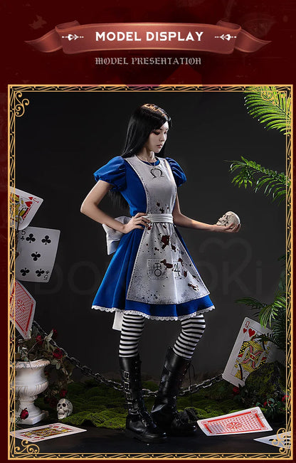 IN STOCK Alice Cosplay Costume Game Alice Madness Returns【S-3XL】DokiDoki-SR Women Halloween Dress Plus Size