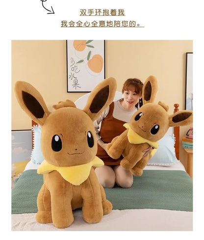 40/50/70CM Big Size Pokémon Eeveelutions Plushies Anime Stuffed Toy Cartoon Comfortable Soft Doll Ornament Bolster Gift for Kid