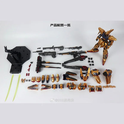 SHENMA Model Hyaku Shiki Kai MG 1/100 Golden Fighter Full Armor FA Assembly Model Kit Action Figures Plastic Model Kits Toy Gift
