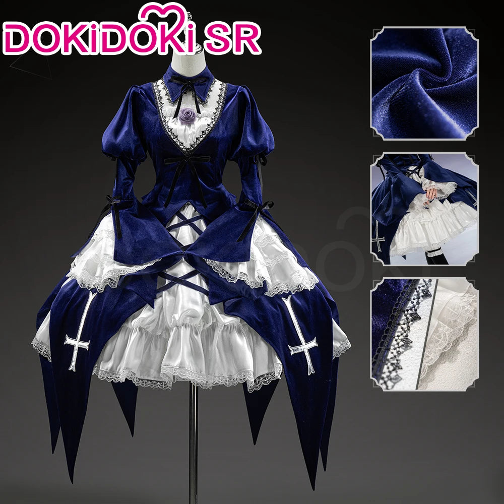 Suiginto Cosplay Costume Anime Rozen Maiden DokiDoki-SR  Suigintou Women Mercury Lampe Lolita Gothic Halloween Dress Suiginto