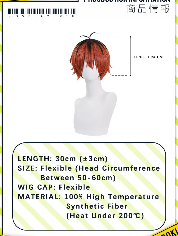 IN STOCK Himmel Stark Heiter Wig Anime Frieren: Beyond Journey's End Cosplay DokiDoki Men Wreath Blue Short Hair Heat Resistant