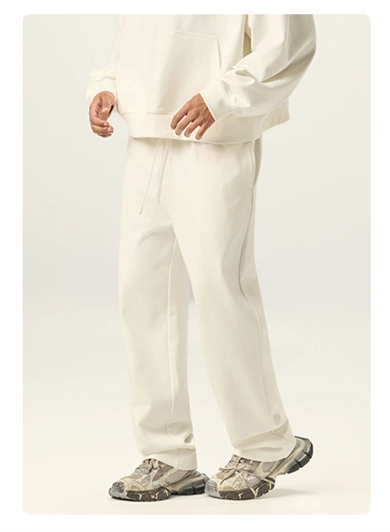 ZODF 2025 Winter Man Basic 420gsm Straight Pants Unisex Loose Clean Fit Sport Trousers Brand Streetwears HY0061