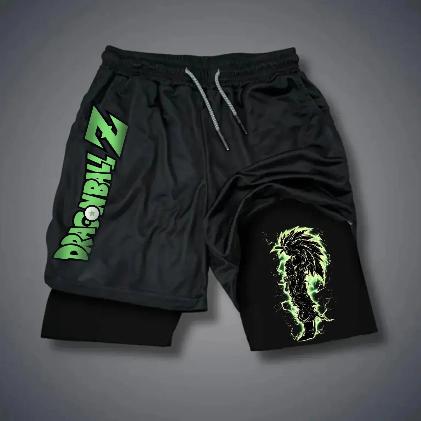 Anime Gym Shorts Men Women Dragon Ball Broly Summer Streetwear Casual Beach Pants Breathable Mesh Quick-dry Shorts Sportswear