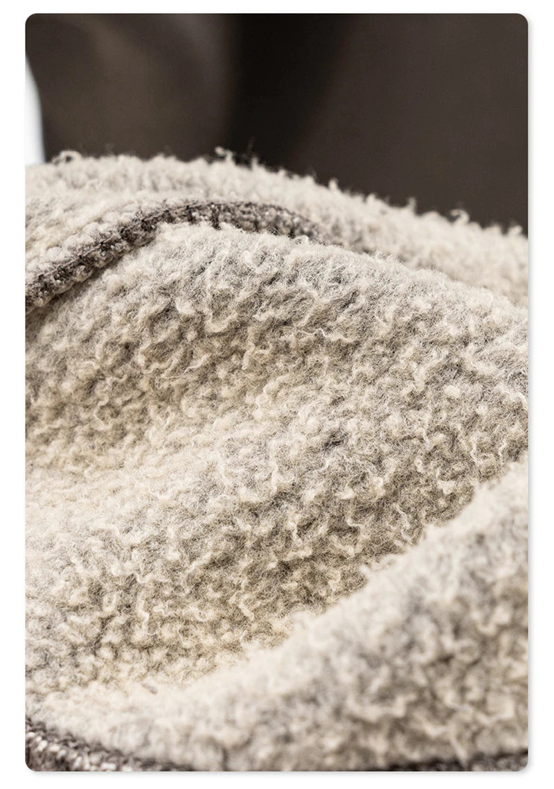 ZODF Retro Winter Women 400gsm Fleece Flared Pants Casual Girls Female Slim Fit Warm Washed Distressed Trousers HY1142