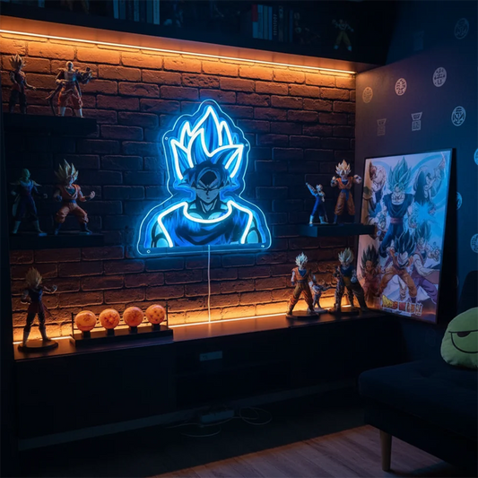 Anime Dragon Ball Goku One Piece Acrylic Neon LED Light  Artwork for Home Festival Decor Party Bar Hotel Salon Shop,Etc.