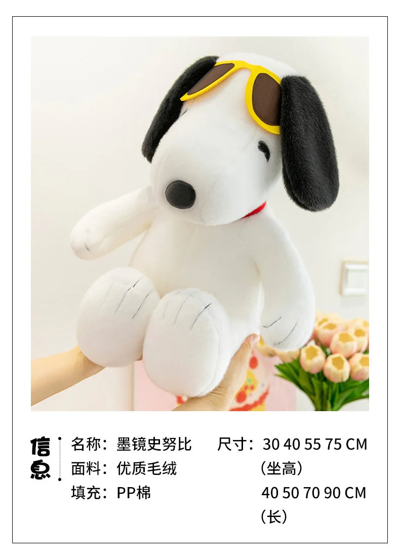 Anime Snoopy Plush Doll Big Ears Dog Plush Toy Cute Children's Doll Gift Snoopy Wearing Sunglasses