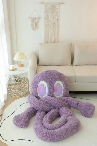2M Giant Ferry Plush Green Alien Monster Toy Stuffed Long Legs Octopus Throw Pillow Boyfriend  Red Heart Eye Decor Cushion