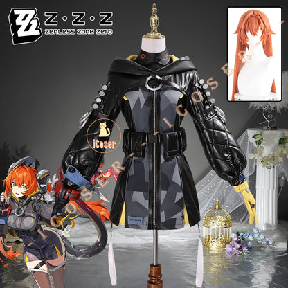 Zenless Zone Zero Orphie Cosplay Costume Wig Uniform Hat Headwear Outfit Obol Squad Halloween Party Women Girls Carnival iCoser