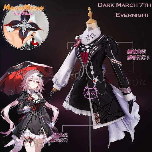 Honkai Star Rail March 7th Cosplay Costume Set Polyester