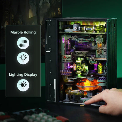 Robotime Rokr 3D Puzzle  Alchemy City Marble Run 247pcs Brain Teaser STEM Kit Mechanical DIY Hobbies for Men Women Boys Girls