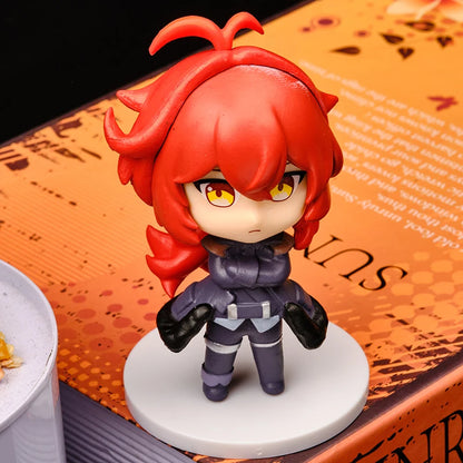 Hot 6pcs/set Genshin Impact Anime Figure Game Cartoon Aether Lumine Amber Venti Diluc Paimon Dolls Toy Kawaii Character  Gift