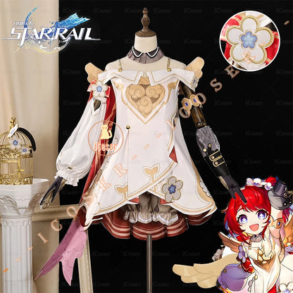 iCoser Honkai Star Rail Tribbie Cosplay Costume Wig Dress Uniform Headwear Wings Halloween Party for Women Girls Props Carnival