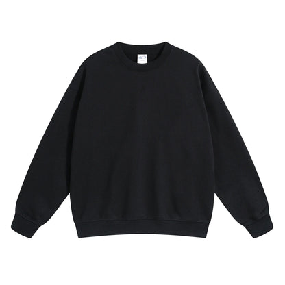ZODF 2024 Autumn Winter Men's Basic O-Neck Sweatshirt Unisex Loose Solid 430gsm Terry Pullovers Streetwears HY0910