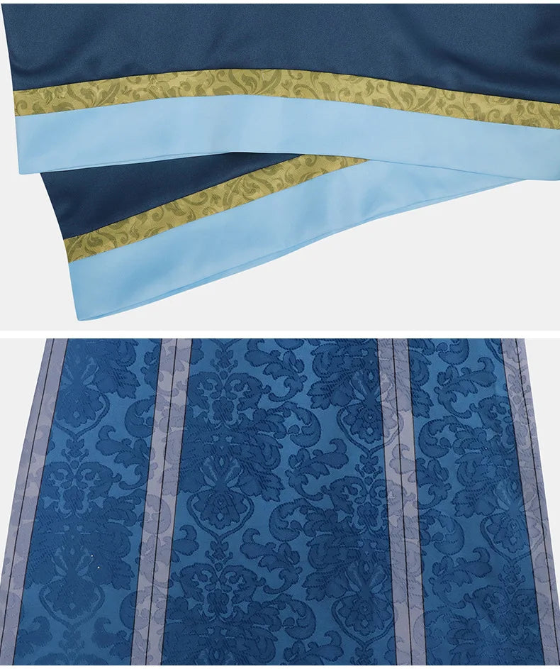 Anime The Apothecary Diaries Jinshi Cosplay Costume Wig Blue Robe Western Capital Banquet Uniform Mask Kusuriya No Hitorigoto