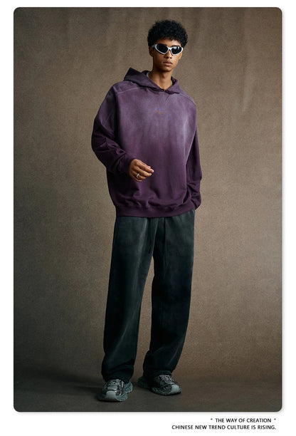 ZODF Retro Winter 370gsm Monkey Washed Hoodies For Man Unisex Oversized Off Shoulder 100% Cotton Hooded Coats Pullovers HY1136