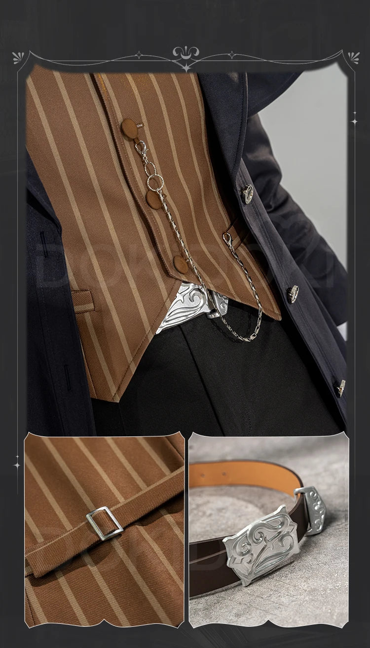 IN STOCK Klein Moretti Cosplay Costume Anime Lord of the Mysteries DokiDoki-SR Men Black Suit Klein Moretti Cosplay Hat