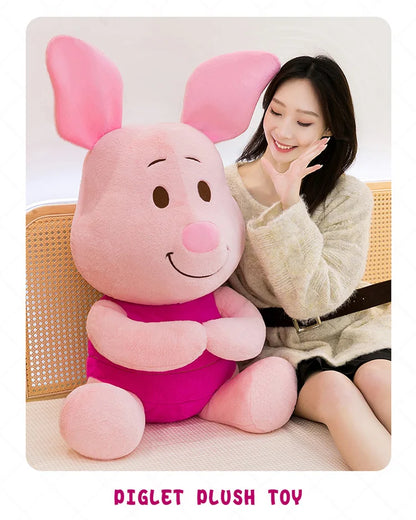 60/80/100cm Super Big Size Piglet Disney Anime Plush Stuffed Doll Kawaii Room Decoration Plushies Children's Pillow Holiday Gift