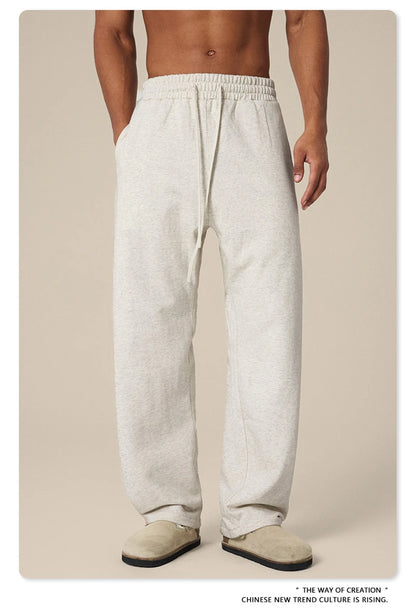 ZODF New 2025 Autumn Men's 445GSM Sweatpants Unisex High Street Soft Knitted Straight Pants Brand Streetwears Tracksuits HY0382