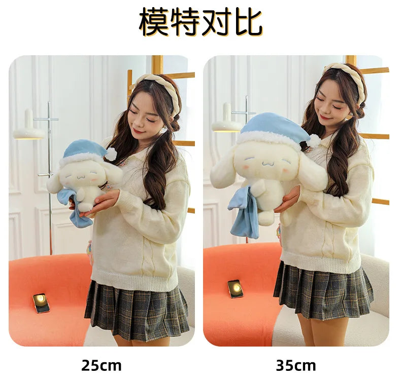 50CM Sanrio Sleeping Cartoon Anime Cinnamoroll Plushies Stuffed Animal Home Decoration Peluche Sleeping Pillow Holiday Gifts