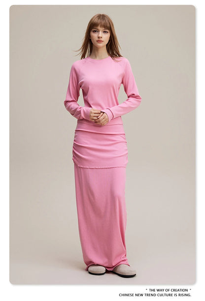 ZODF Sexy Autumn Washed 275gsm Full Sleeve T Shirt For Women Ladies Girls Slim Fit Distressed T-Shirts Tops HY1145