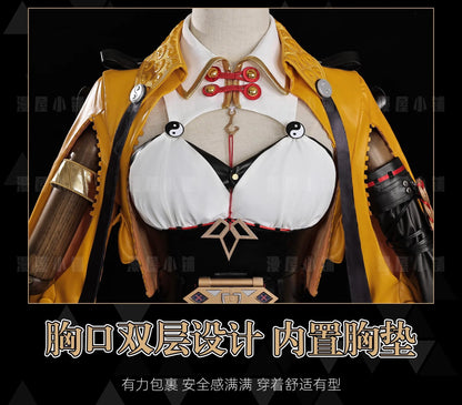 iCoser Yixuan Cosplay Costume Wig Zenless Zone Zero Uniform Headwear Yunkui Summit Halloween Party for Women Girls Festival Prop